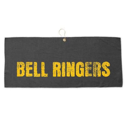 Bell Ringers Handbell With Angry Face Large Microfiber Waffle Golf Towel