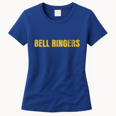Bell Ringers Handbell With Angry Face Womens T-Shirt