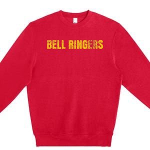 Bell Ringers Handbell With Angry Face Premium Crewneck Sweatshirt