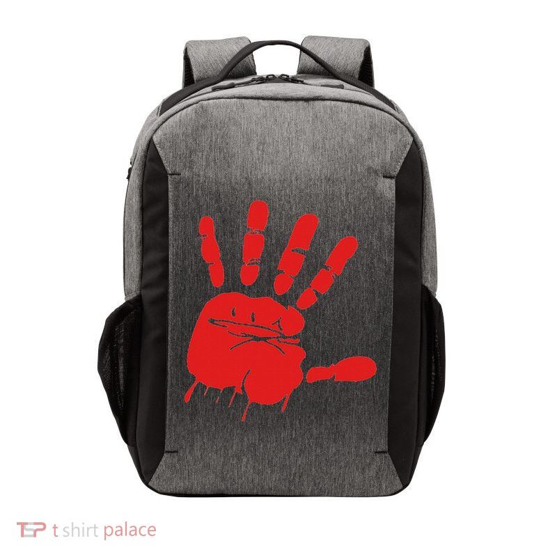 Blood Red Hand Drip Mmiw Missing Murdered Indigenous Women Vector Backpack