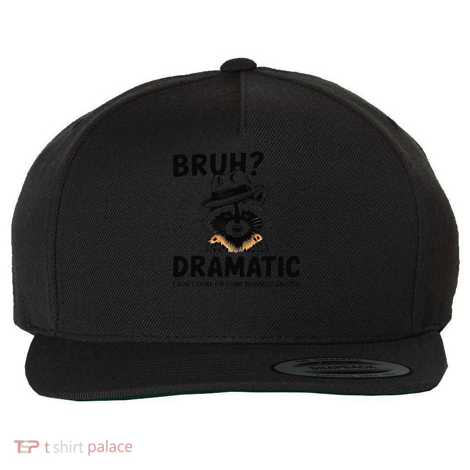 bruh Raccoon Honestly Dont Think Im Being Dramatic Enough Wool Snapback Cap