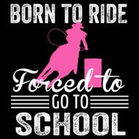 Born Ride Horse Forced To Go To School Equestrian Barrel 16 in Basic Backpack