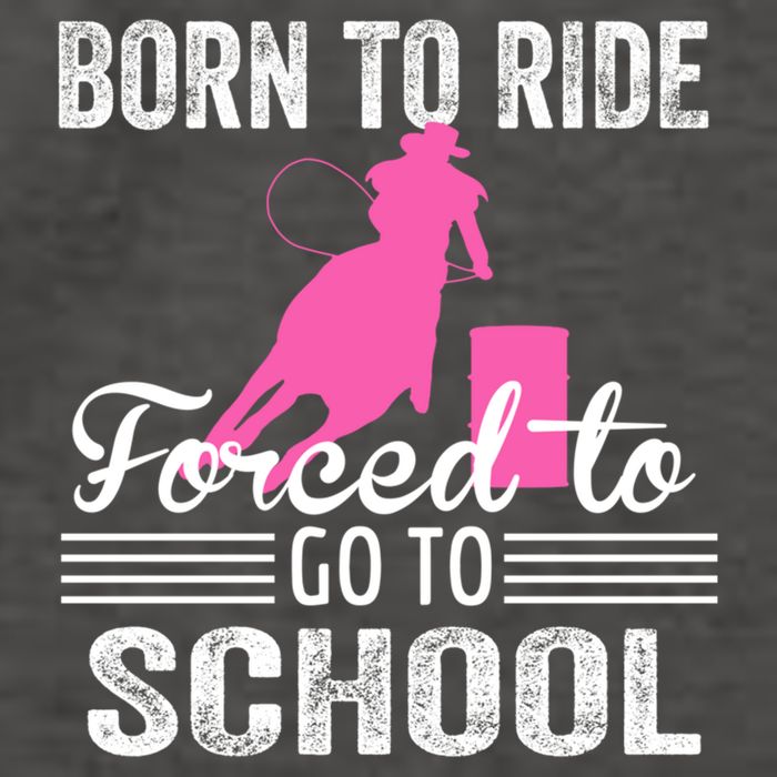 Born Ride Horse Forced To Go To School Equestrian Barrel Vector Backpack
