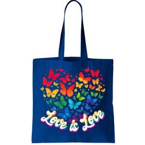 Butterfly Rainbow Heart Love Lesbian Lgbt Pride Month Gift Tote Bag