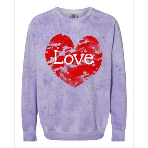 Big Red Heart Valentines Day Tee Cute Vgiftday Love Couple Gift Colorblast Crewneck Sweatshirt