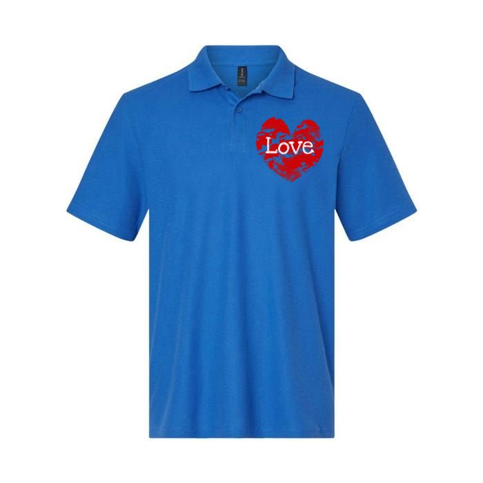 Big Red Heart Valentines Day Tee Cute Vgiftday Love Couple Gift Softstyle Adult Sport Polo