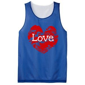 Big Red Heart Valentines Day Tee Cute Vgiftday Love Couple Gift Mesh Reversible Basketball Jersey Tank