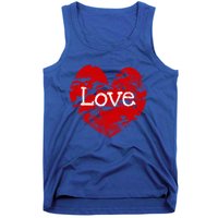 Big Red Heart Valentines Day Tee Cute Vgiftday Love Couple Gift Tank Top