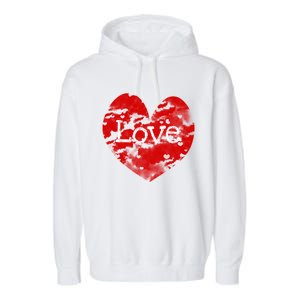 Big Red Heart Valentines Day Tee Cute Vgiftday Love Couple Gift Garment-Dyed Fleece Hoodie