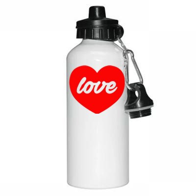 Beating Red Heart TShirt Aluminum Water Bottle 