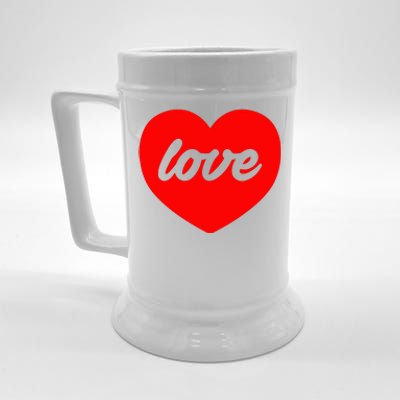 Beating Red Heart TShirt Beer Stein