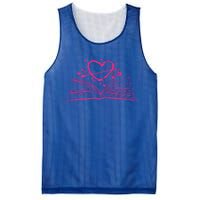 Bookworm Reading Hearts Valentines Day Book Lover Funny Gift Mesh Reversible Basketball Jersey Tank