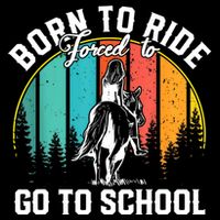Born Ride Horses Forced To Go To School Horse Girl Drawstring Bag