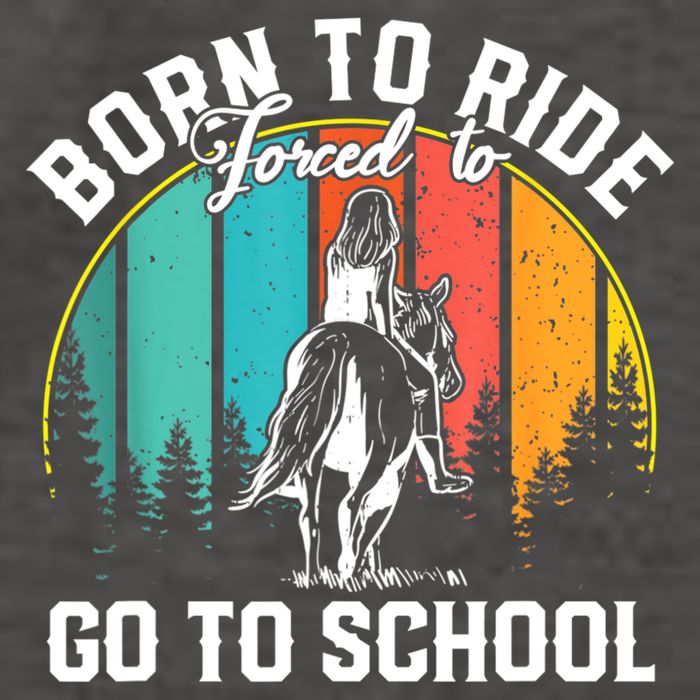 Born Ride Horses Forced To Go To School Horse Girl Vector Backpack