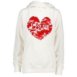 Big Red Heart Valentines Day Tee Cute Vgiftday Love Couple Cute Gift Womens Funnel Neck Pullover Hood