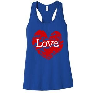 Big Red Heart Valentines Day Tee Cute Vgiftday Love Couple Cute Gift Women's Racerback Tank