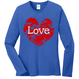 Big Red Heart Valentines Day Tee Cute Vgiftday Love Couple Cute Gift Ladies Long Sleeve Shirt