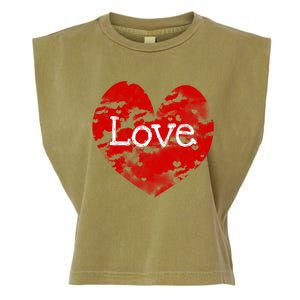 Big Red Heart Valentines Day Tee Cute Vgiftday Love Couple Cute Gift Garment-Dyed Women's Muscle Tee