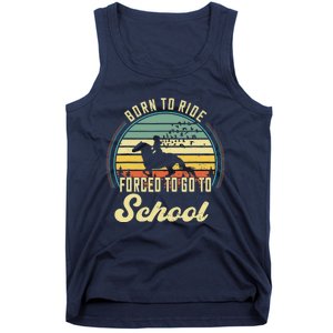 Born Ride Horses Forced To Go To School Cute Horse Girl Tank Top