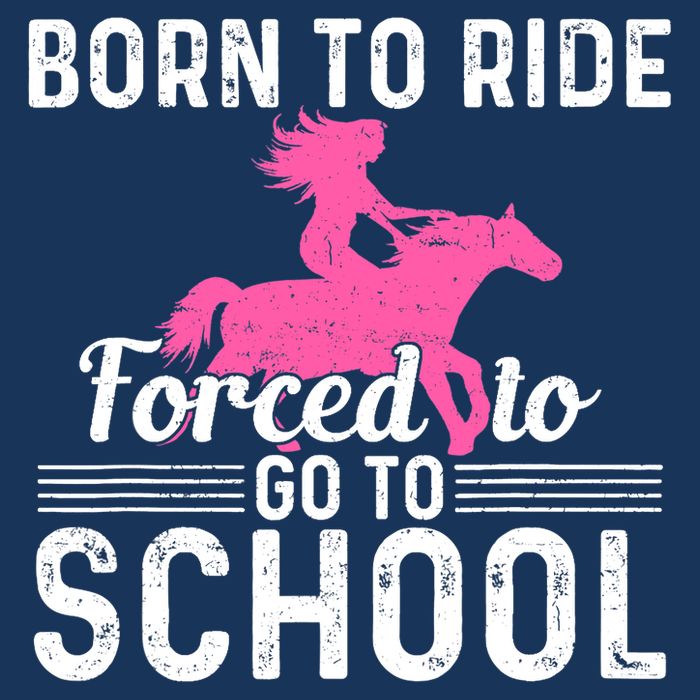 Born Ride Horse Forced To Go To School Funny Barrel Racing Beanie