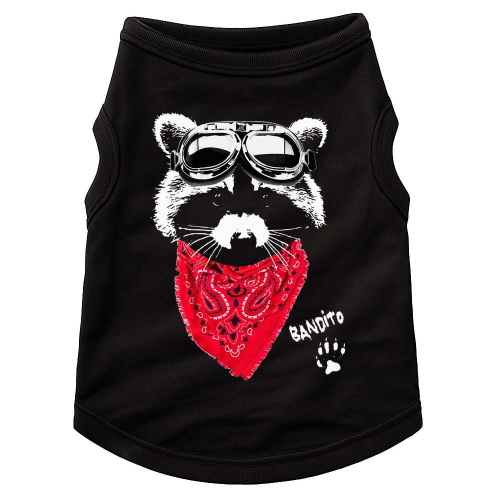 Bandito Raccoon In Red Scarf And Goggles Doggie Tank