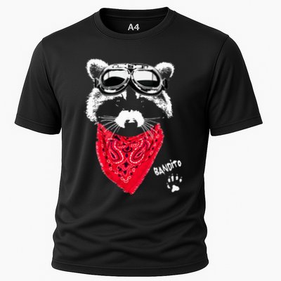Bandito Raccoon In Red Scarf And Goggles Performance Shirt