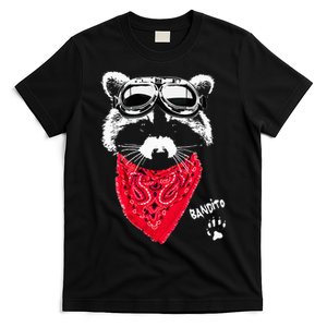 Bandito Raccoon In Red Scarf And Goggles T-Shirt