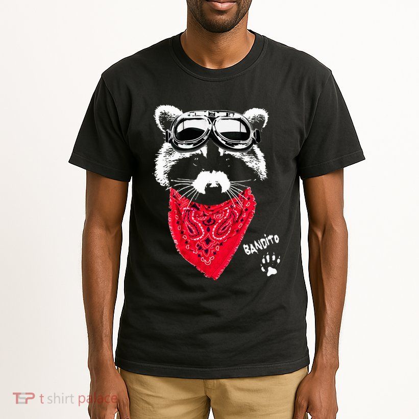 Bandito Raccoon In Red Scarf And Goggles Tall T-Shirt