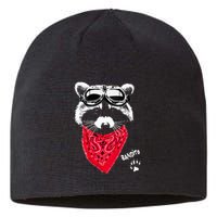 Bandito Raccoon In Red Scarf And Goggles Sustainable Beanie