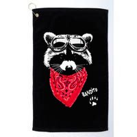 Bandito Raccoon In Red Scarf And Goggles Golf Towel