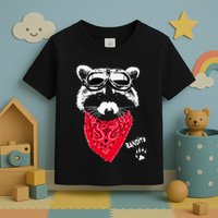 Bandito Raccoon In Red Scarf And Goggles Toddler T-Shirt