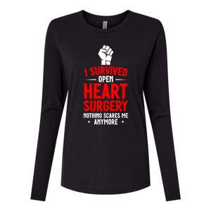 Bypass Recovery I Survived Open Heart Surgery Recovery Gift Womens Cotton Relaxed Long Sleeve T-Shirt