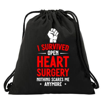 Bypass Recovery I Survived Open Heart Surgery Recovery Gift Drawstring Bag