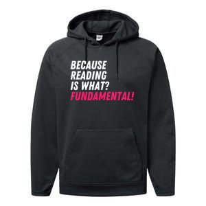 Because Reading Is What Fundamental Performance Fleece Hoodie