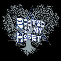 Blue Rooted in my Heart Stripe Pom Pom Beanie
