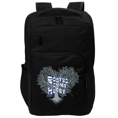 Blue Rooted in my Heart Impact Tech Backpack