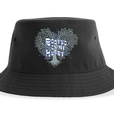 Blue Rooted in my Heart Sustainable Bucket Hat