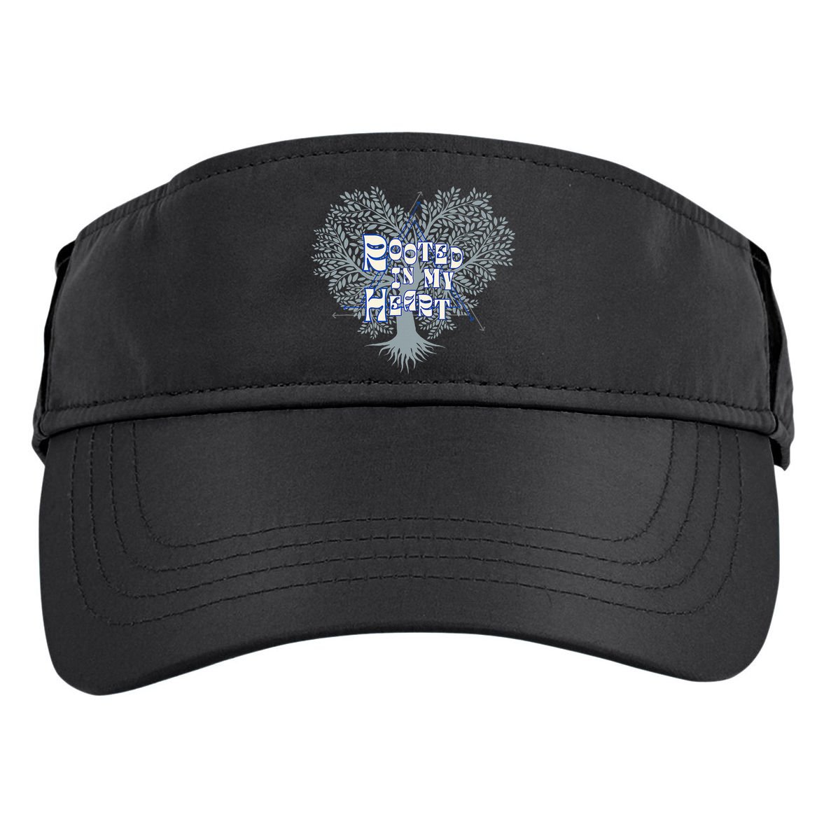 Blue Rooted in my Heart Adult Drive Performance Visor