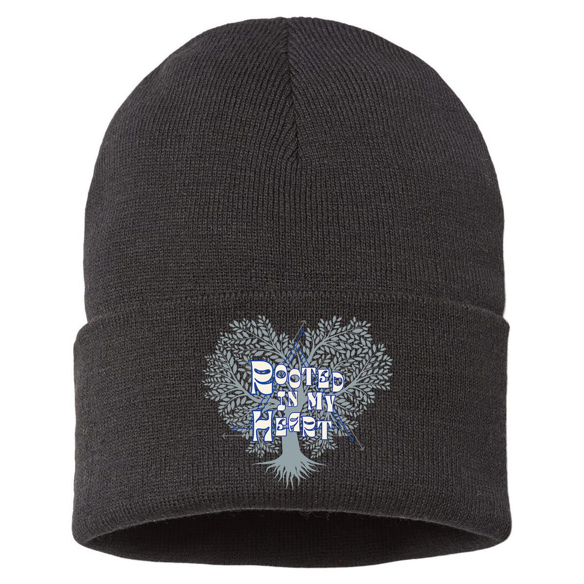 Blue Rooted in my Heart Sustainable Knit Beanie