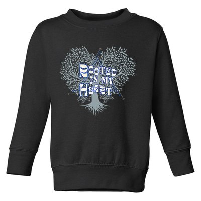Blue Rooted in my Heart Toddler Sweatshirt
