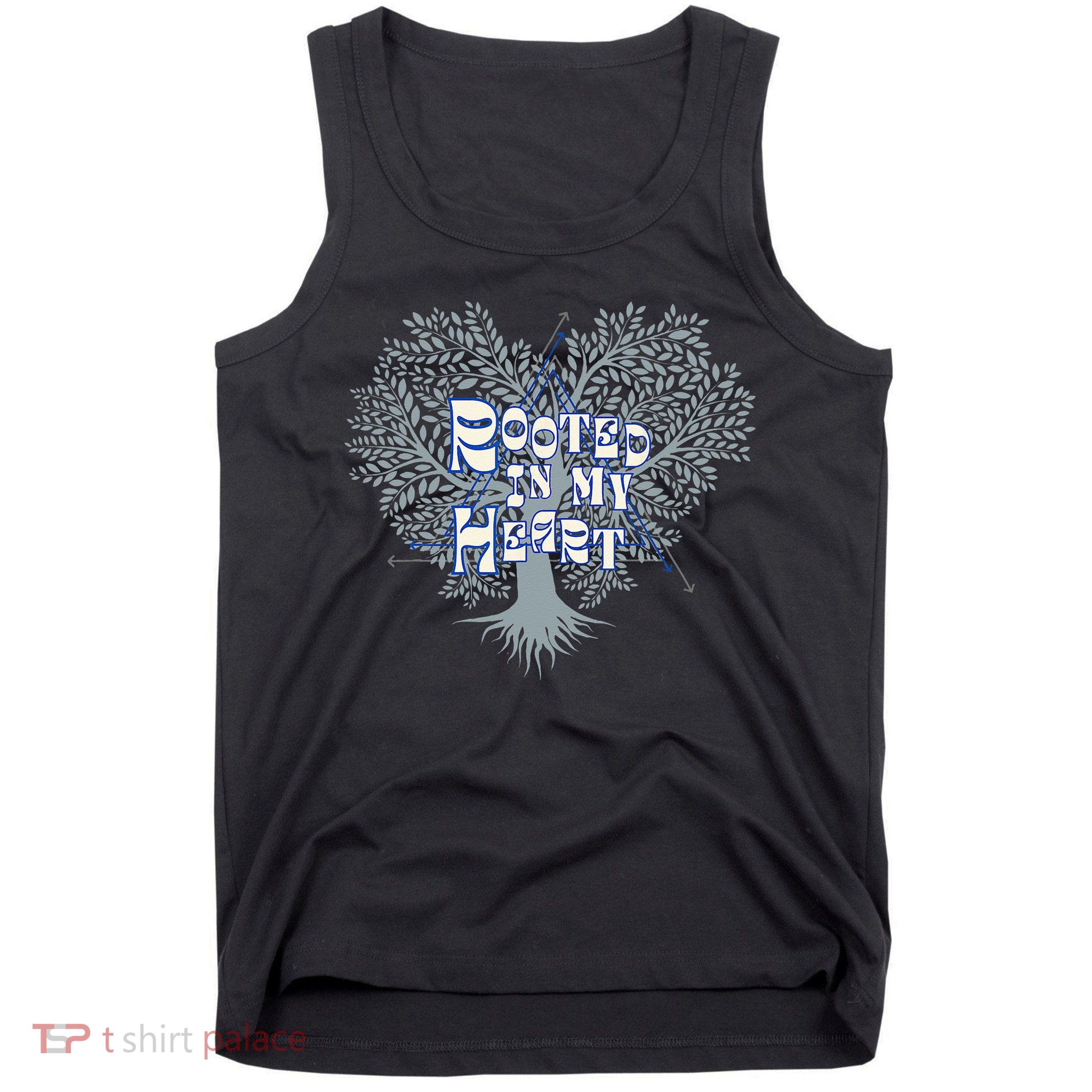 Blue Rooted in my Heart Tank Top