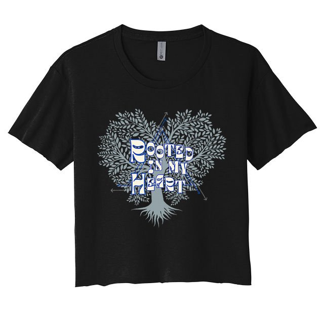 Blue Rooted in my Heart Crop Top