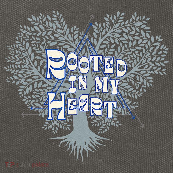 Blue Rooted in my Heart Cotton Canvas Backpack