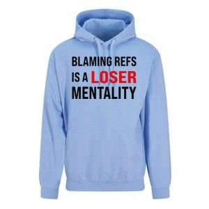 Blaming Refs Is A Loser Mentality Funny Saying Unisex Surf Hoodie