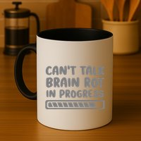 Brain Rot In Progress CanT Talk Gaming Brainrot Meme Mug