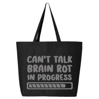 Brain Rot In Progress CanT Talk Gaming Brainrot Meme 25L Jumbo Tote