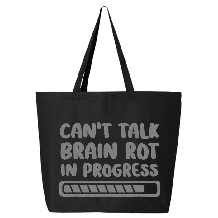 Brain Rot In Progress CanT Talk Gaming Brainrot Meme 25L Jumbo Tote