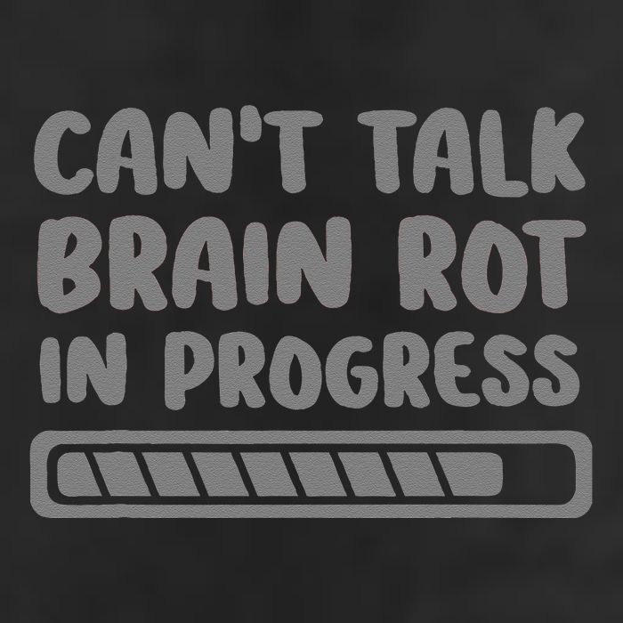 Brain Rot In Progress CanT Talk Gaming Brainrot Meme 25L Jumbo Tote
