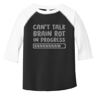 Brain Rot In Progress CanT Talk Gaming Brainrot Meme Toddler Fine Jersey T-Shirt
