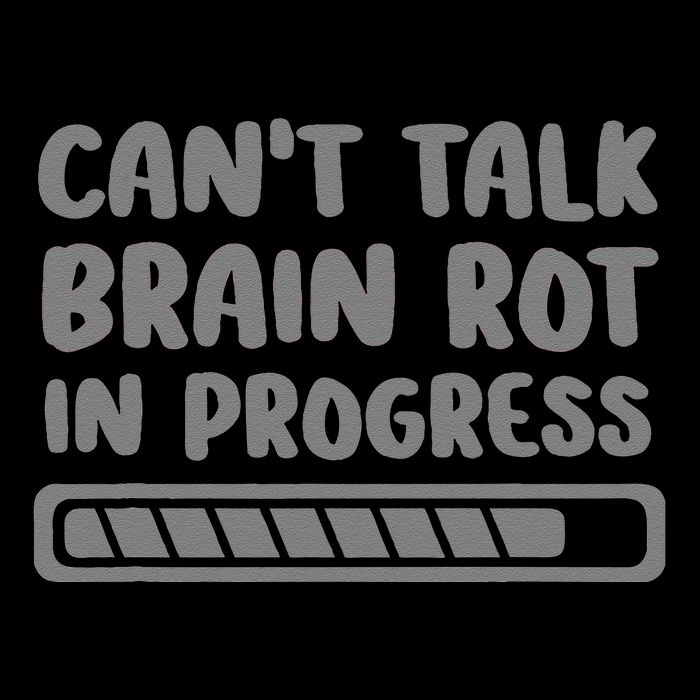 Brain Rot In Progress CanT Talk Gaming Brainrot Meme Wool Snapback Cap